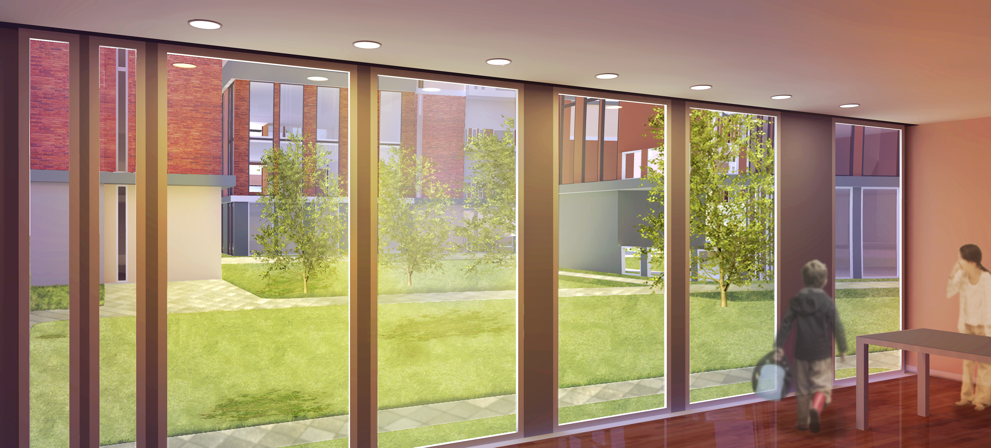 Ground Floor Childcare Center towards Community Greenspaces