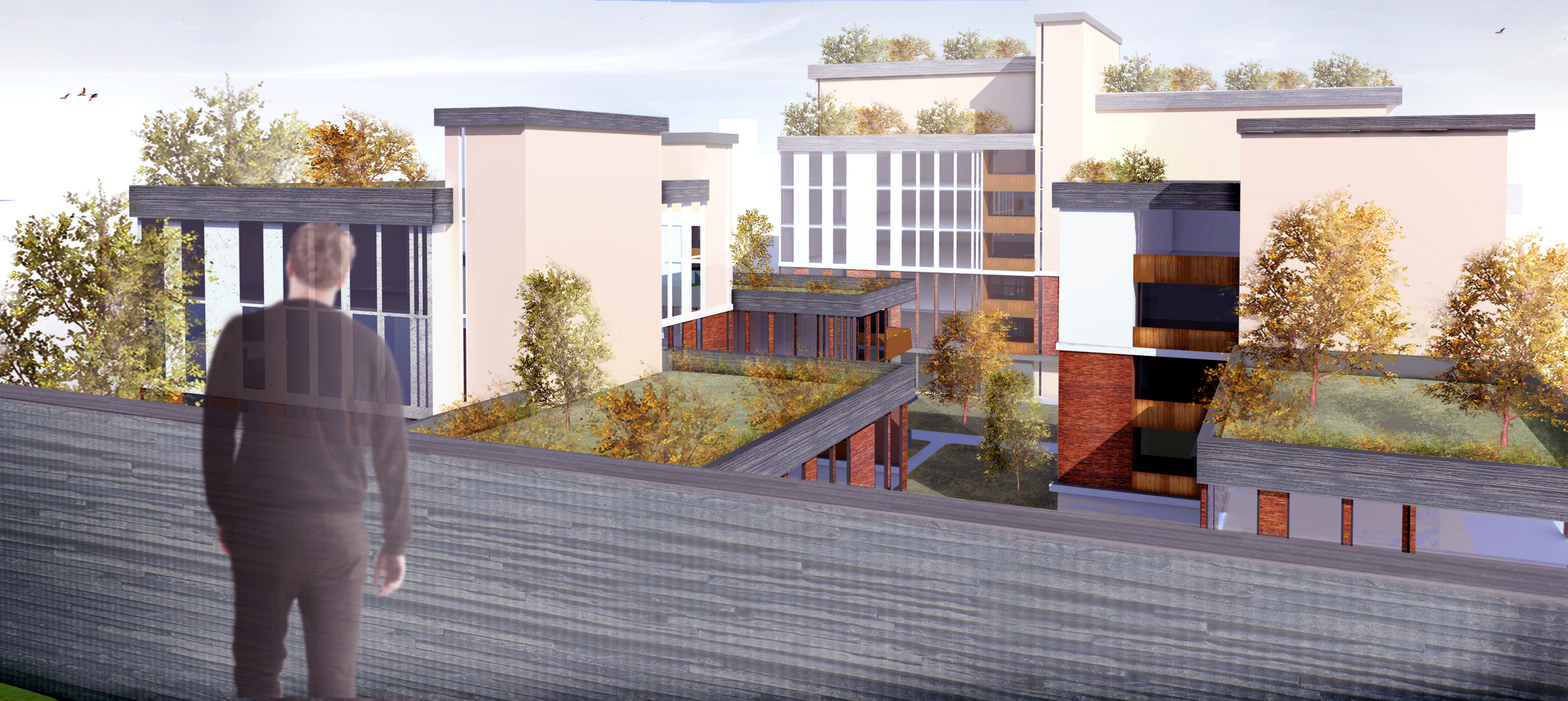 Housing Units looking towards western direction of the development